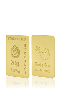 Lingotto Oro regalo per cresima 18 Kt da 20 gr. - Idea Regalo Eventi Celebrativi - IGE: Italy Gold Exchange